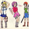 Lucy, Sakura et Nami