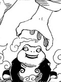 Invocation d'une grenouille par Naruto