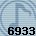 6933